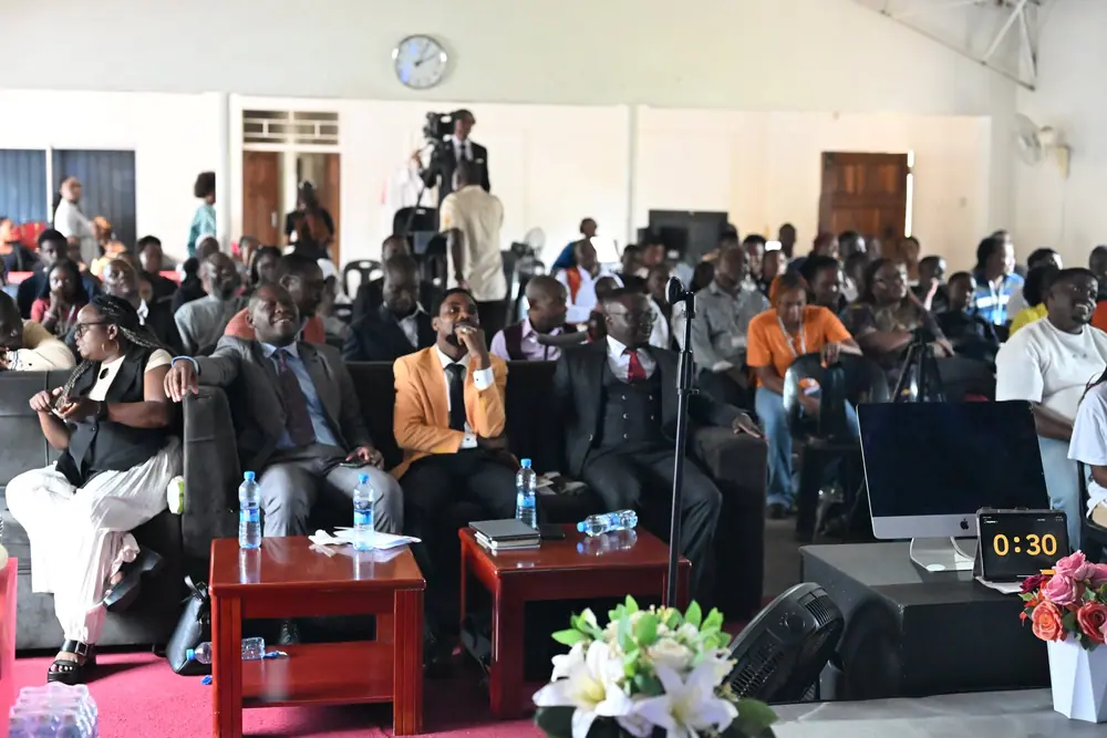 The hall full of delegates